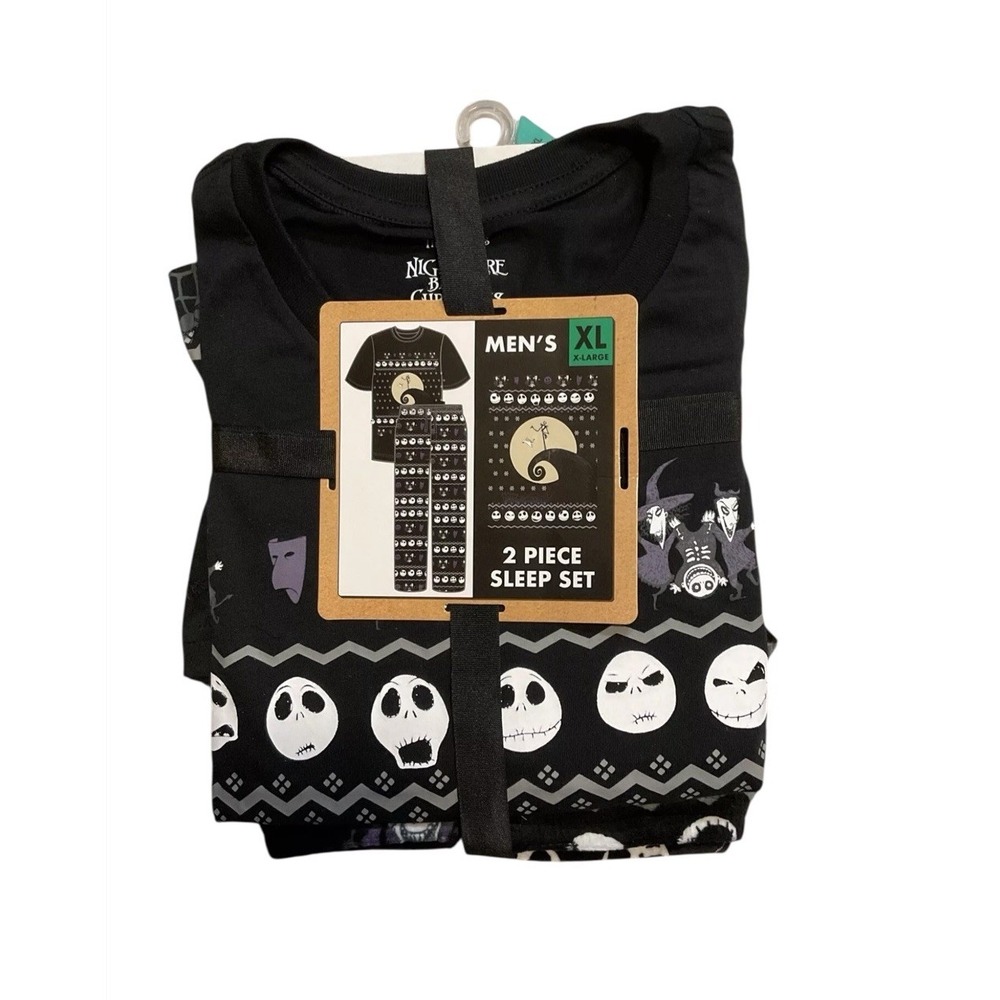 Disney Nightmare Before Christmas Pajama Set 2-Piece Mens Sleep Wear Size S